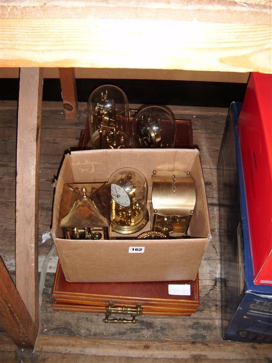 3 trays & various clocks